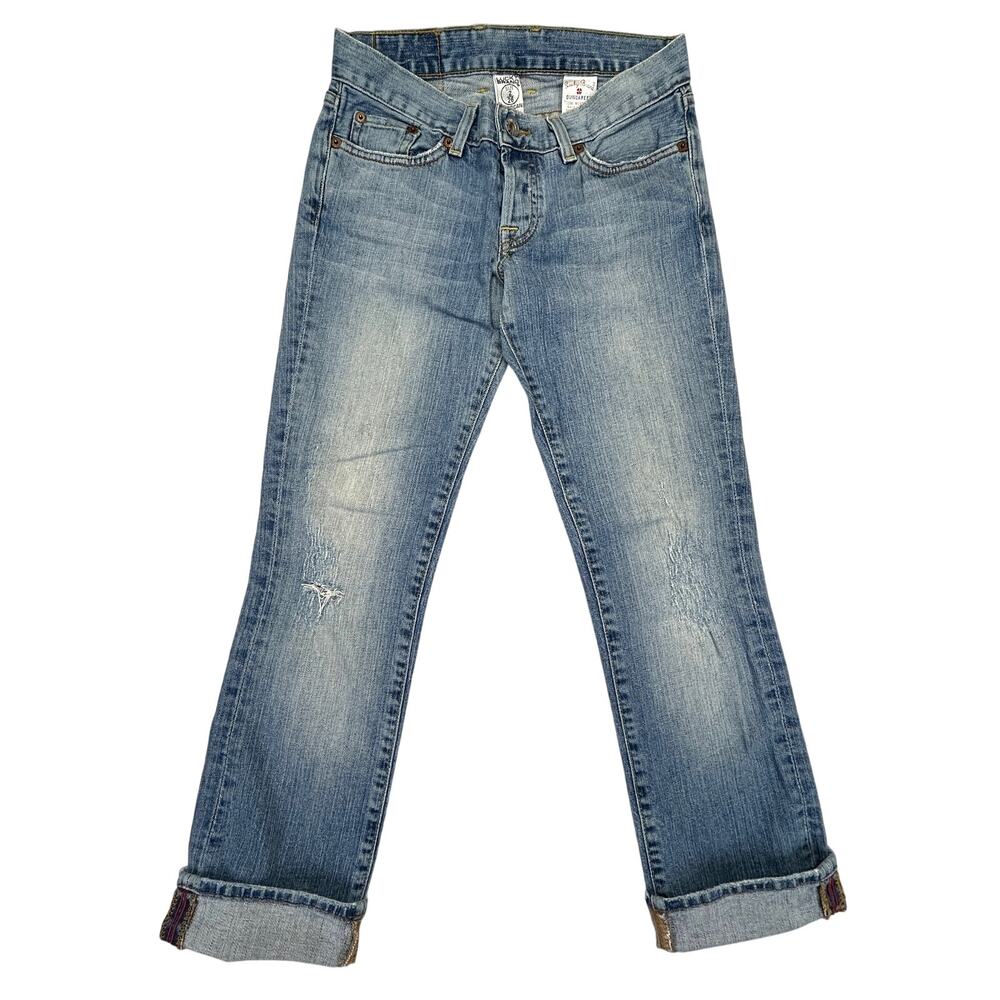 Lucky Brand Jeans Women 2/26 (fits 28x26) Sweet Dream Cuffed Crop Button Fly USA